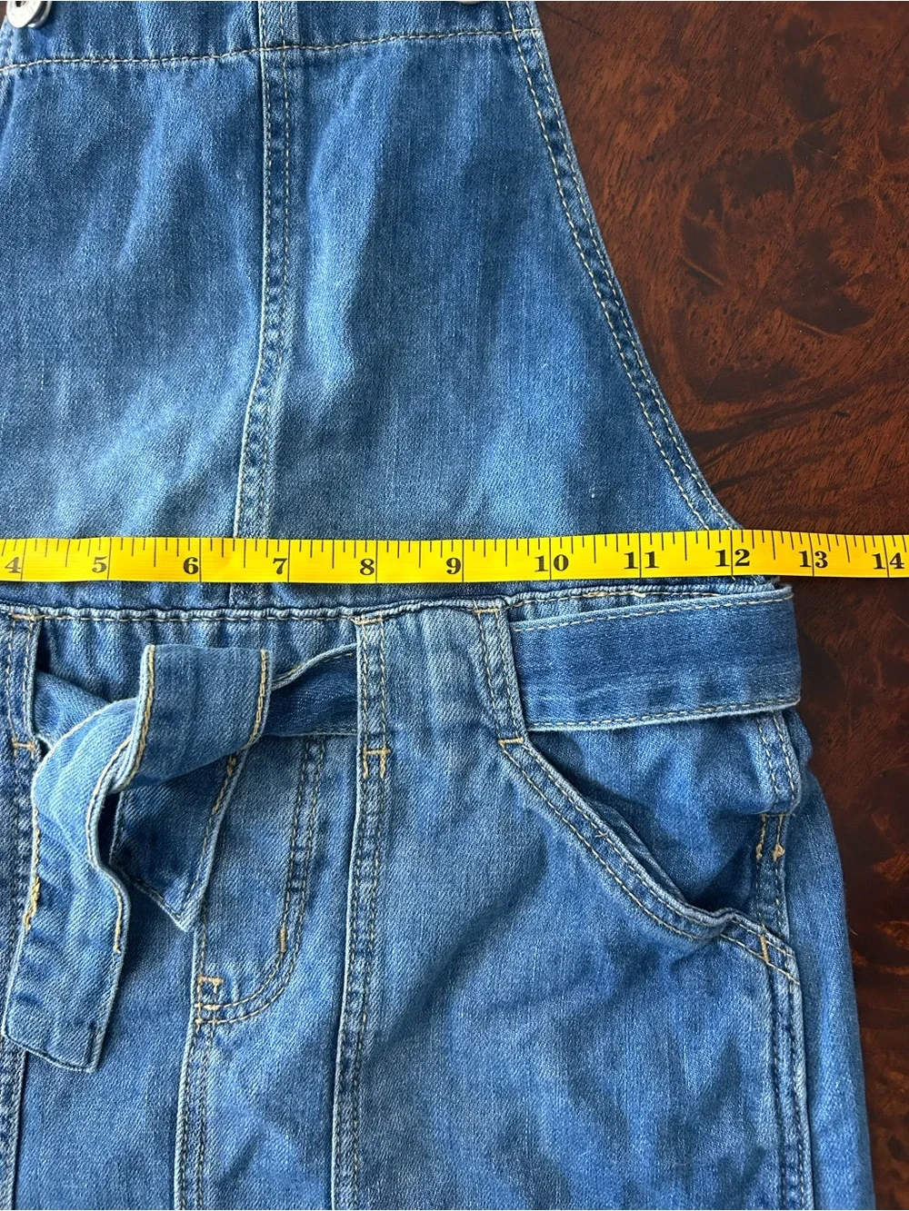 OshKosh B'gosh Little Girls Knit Denim skirt Belt Tie Front Girls Size 8/8A